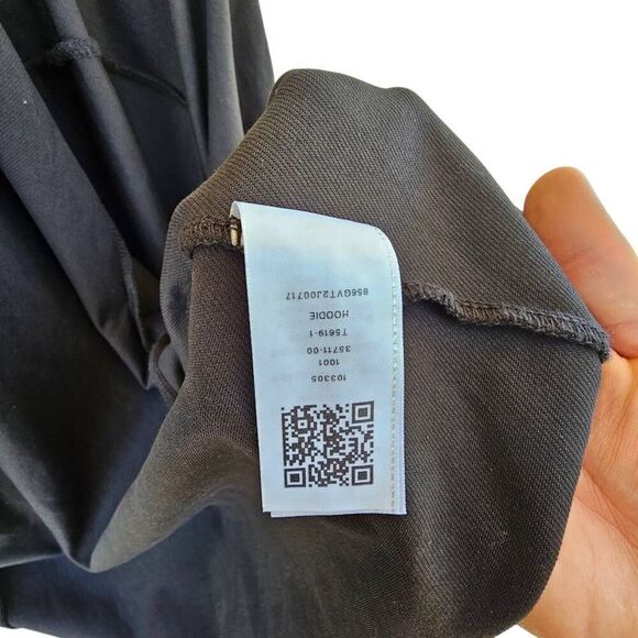 True Religion Men’s Black Full Zip Hoodie Sweatshirt Logo Drawstring Pockets L - Picture 7 of 10